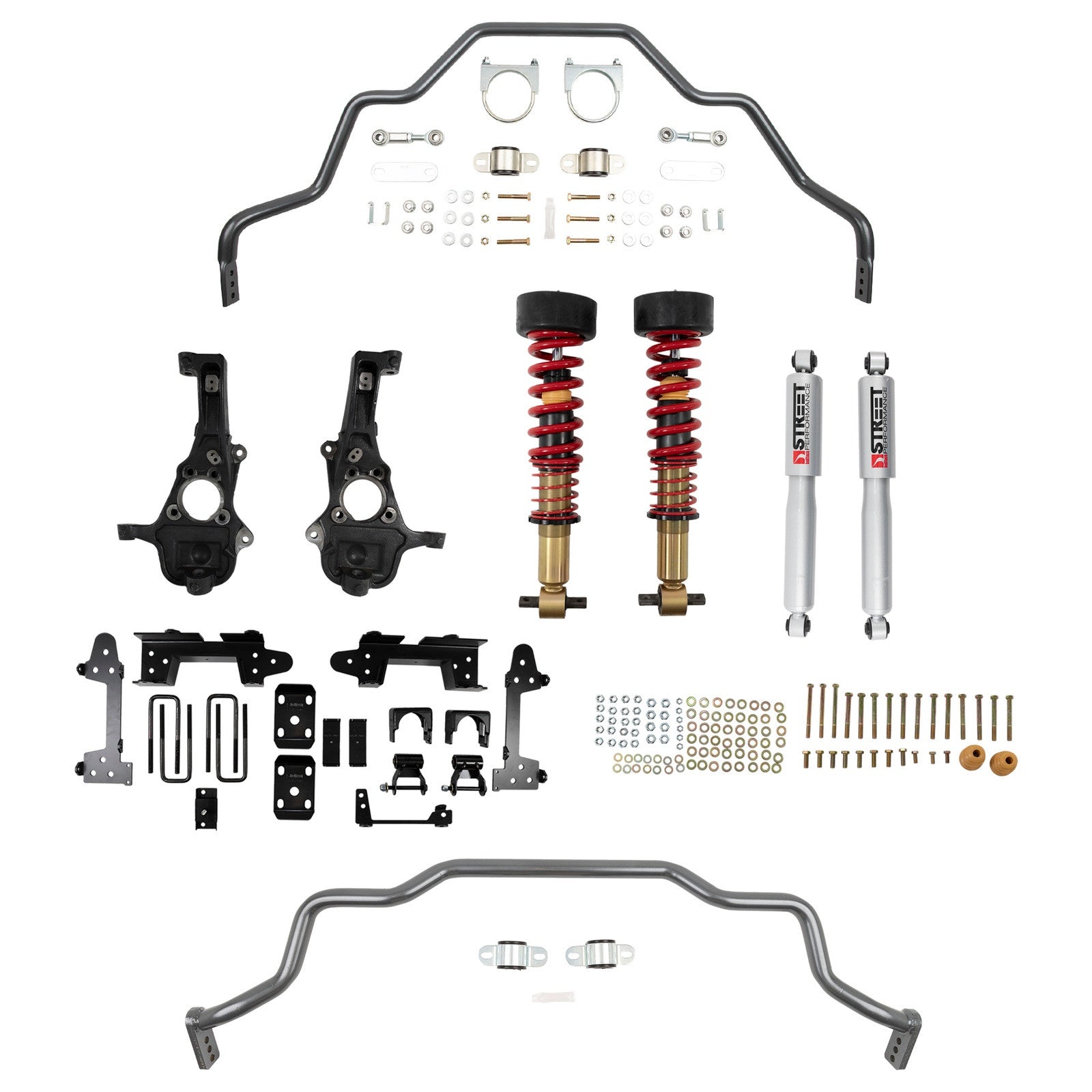 BELLTECH 1040HK PERFORMANCE HANDLING KIT W/ HEIGHT ADJUSTABLE FRONT COILOVERS & FRONT SWAY BAR