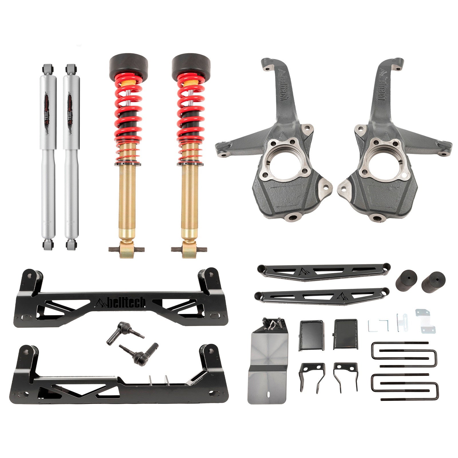 BELLTECH 150210TPC 6-8 INCH LIFT KIT | FRONT AND REAR TRAIL PERFORMANCE COILOVERS/SHOCKS