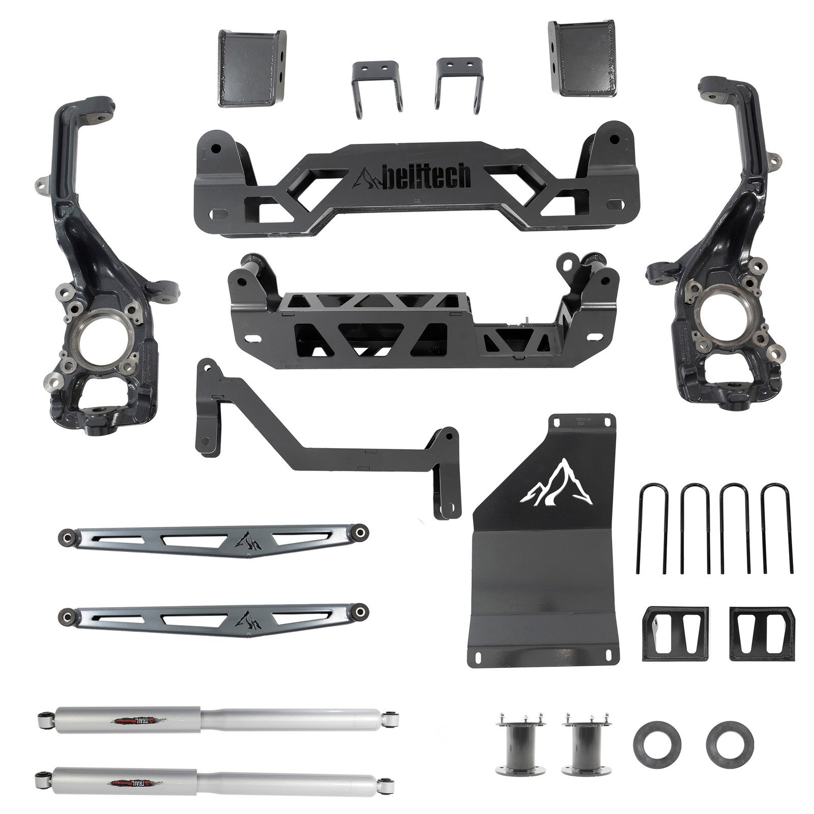 BELLTECH 152510BK 6 INCH LIFT KIT | FRONT SPACERS AND REAR TRAIL PERFORMANCE SHOCKS