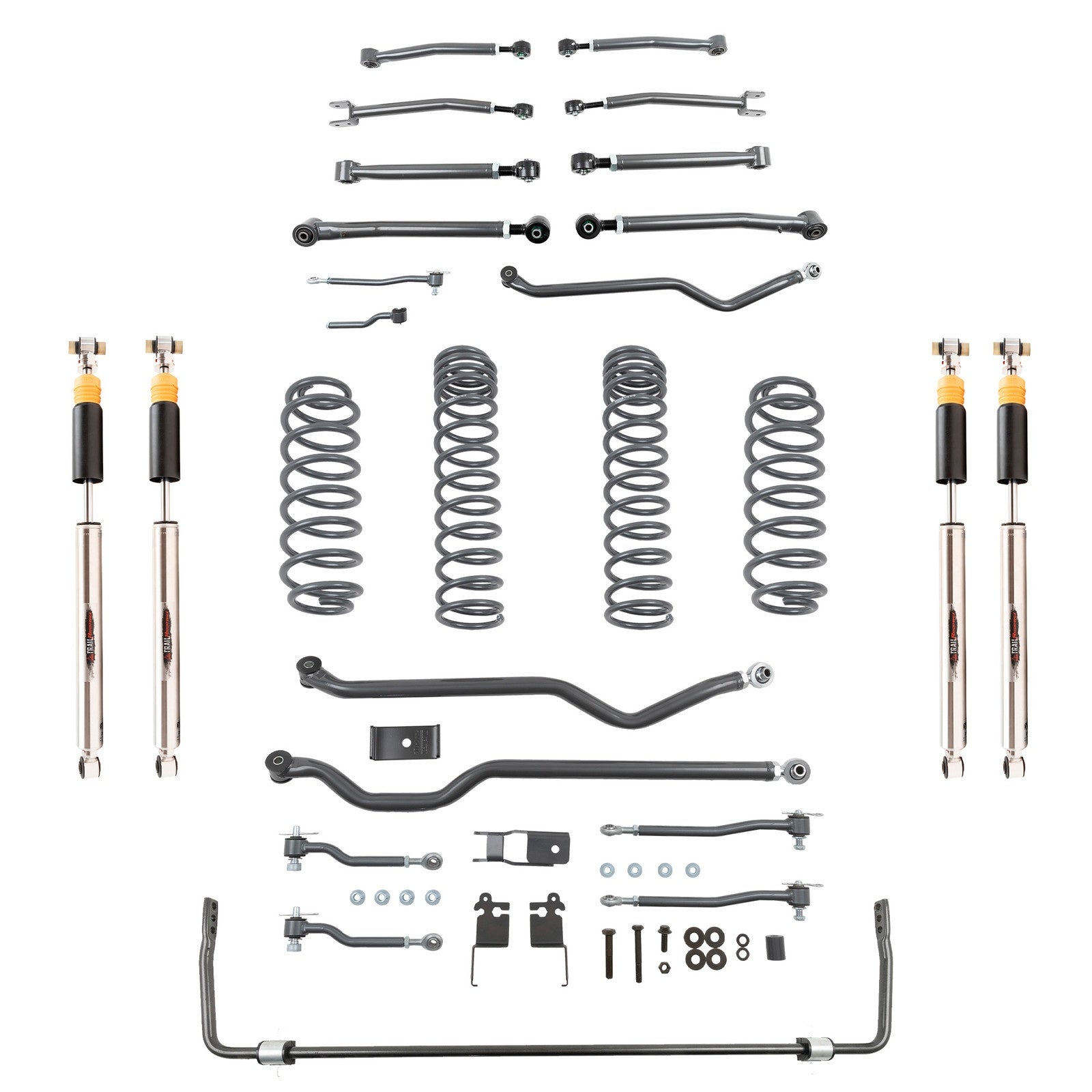 BELLTECH 153204HKP 4 INCH LIFT KIT | FRONT AND REAR TRAIL PERFORMANCE PLUS SHOCKS