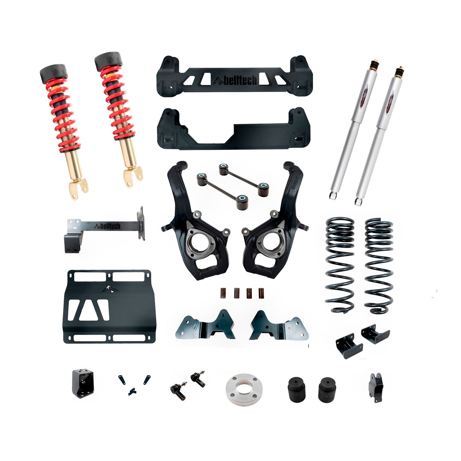 BELLTECH 153712TPC 6-8 INCH LIFT KIT | FRONT AND REAR TRAIL PERFORMANCE COILOVERS/SHOCKS