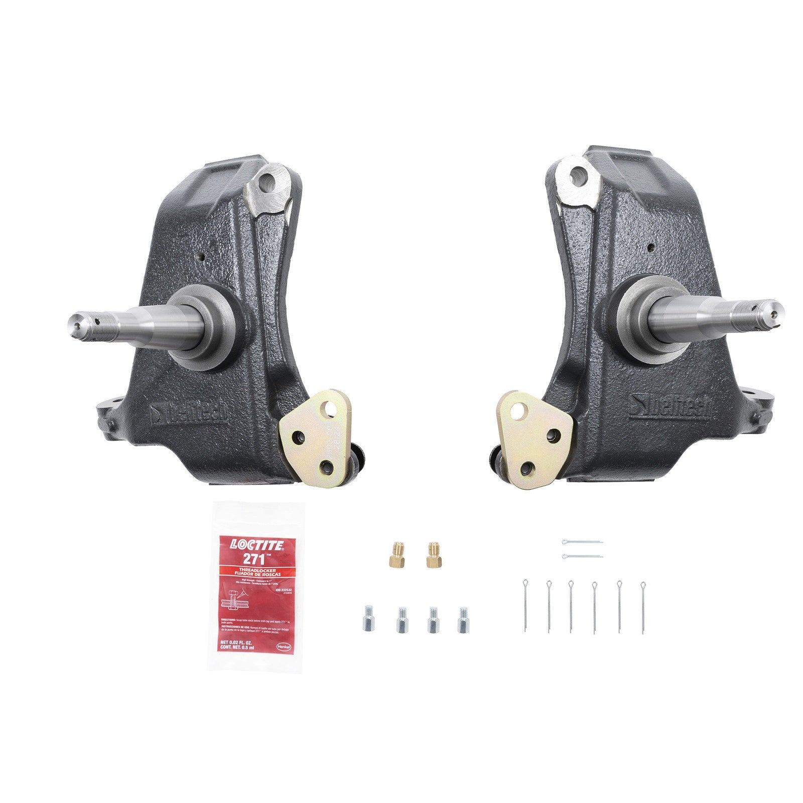 BELLTECH 2504 3 INCH DROP SPINDLE SET FOR FOUR PISTON BRAKE CALIPERS