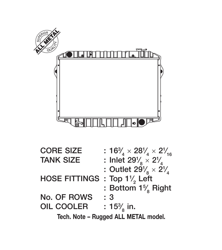 CSF 93-97 Toyota Landcruiser (3 ROW copper core)