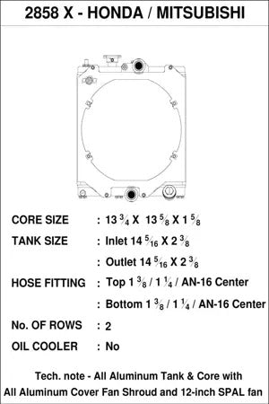CSF The Ultimate Half Radiator (CSF #2858X / 2858XB) (CSF2858X)