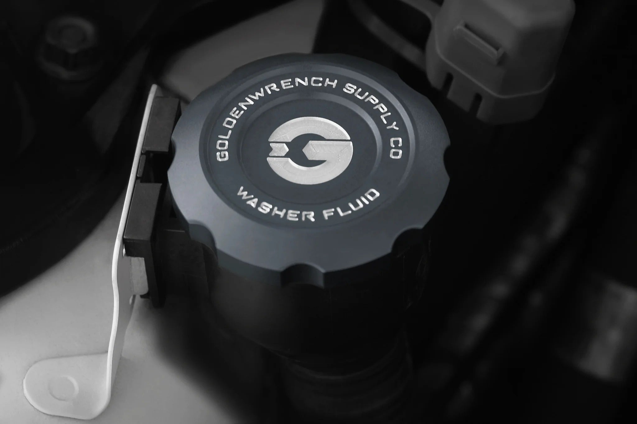 Goldenwrench Supply BMW M Car E9X Series BLACKLINE Performance Edition Washer Fluid Cap