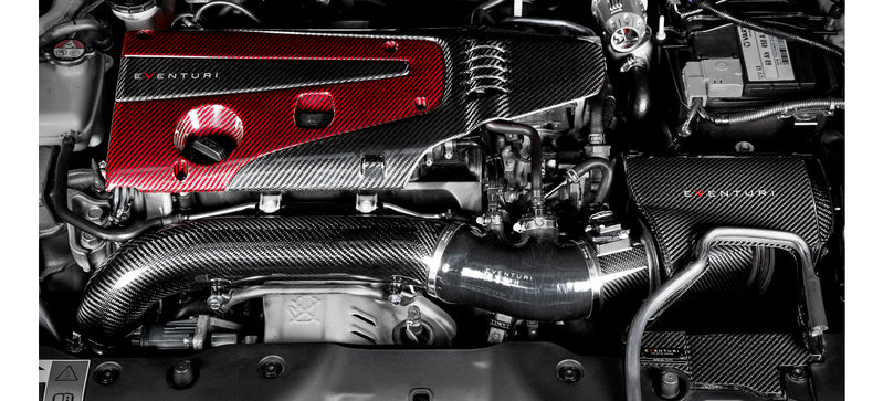 Eventuri Civic FK8 and FK2 Engine Cover Red and Black