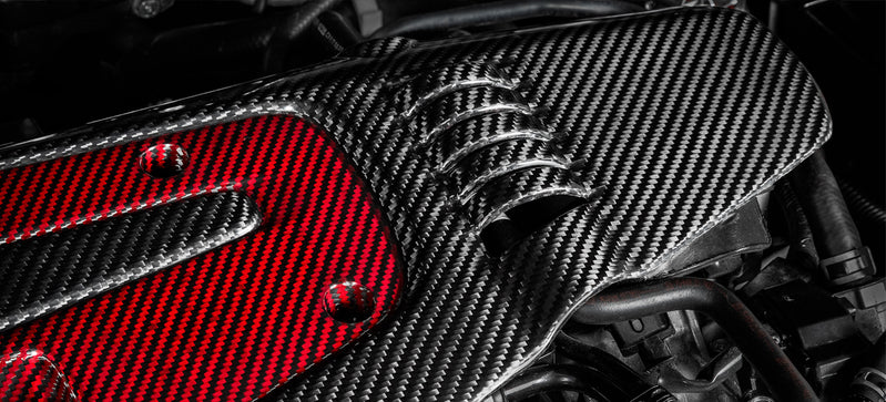 Eventuri Civic FK8 and FK2 Engine Cover Red and Black