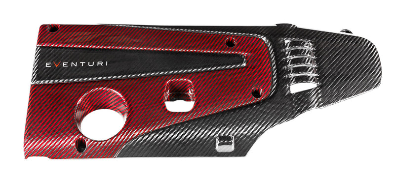 Eventuri Civic FK8 and FK2 Engine Cover Red and Black