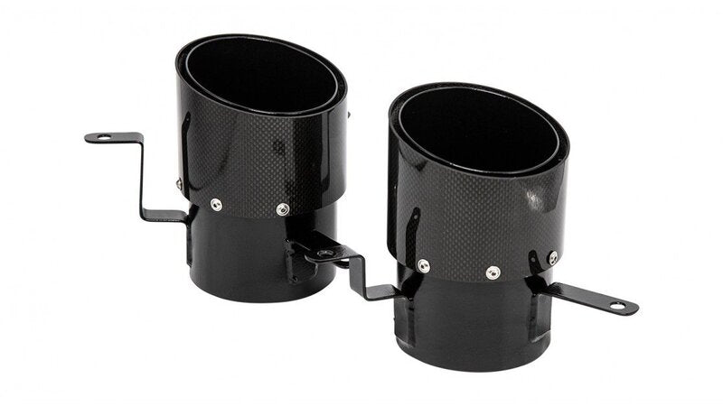 Novitec Ferrari SF90 Stradale/Spider | Carbon - Stainless Steel Tailpipes (tailpipes black)