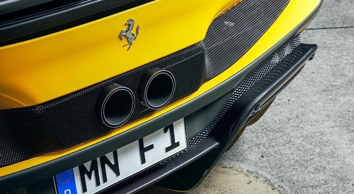 Ferrari 296 GTB | Carbon - Stainless Steel Black Tailpipes with Carbon Gloss Cover
