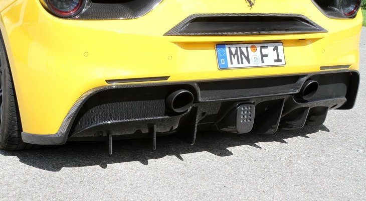 Ferrari 488 Spider/GTB | Novitec Add-On Part For Diffusor (Visible Carbon - Ferrari)