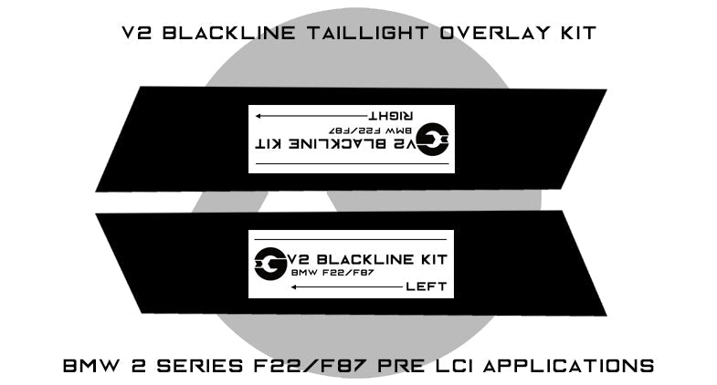 Goldenwrench Supply BMW 2 Series 2014-2017 (F22/F87 Pre LCI) Taillight Overlay Kits
