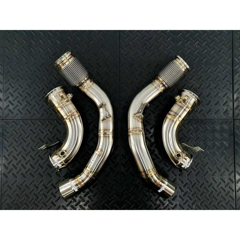 Redstar HJS HD 200cpsi 121mm Downpipes for BMW M8 F91 / F92 / F93(2018-11/2020)