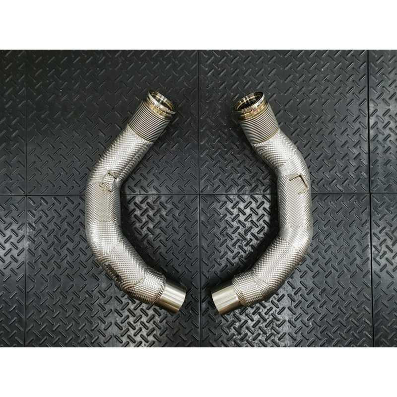 Redstar Secondary Downpipes for BMW X5M F95 / X6M F96 (Heat Shielded)