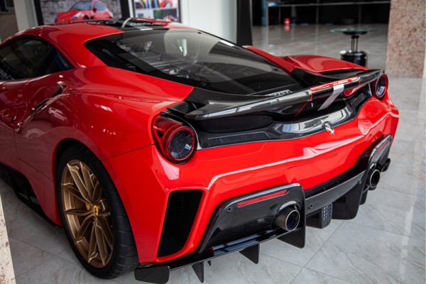 Capristo Carbon Fibre Rear Spoiler To Suit Ferrari 488 Pista (Fits Only Coupe) - 03FE08710048LG