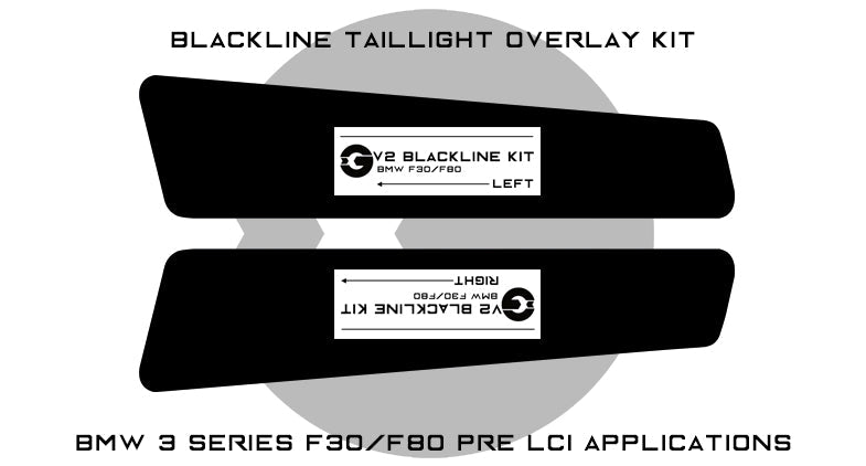 Goldenwrench Supply BMW 3 Series M3 2011-2015 (F30/F80 Pre LCI) BLACKLINE Taillight Overlay Kit