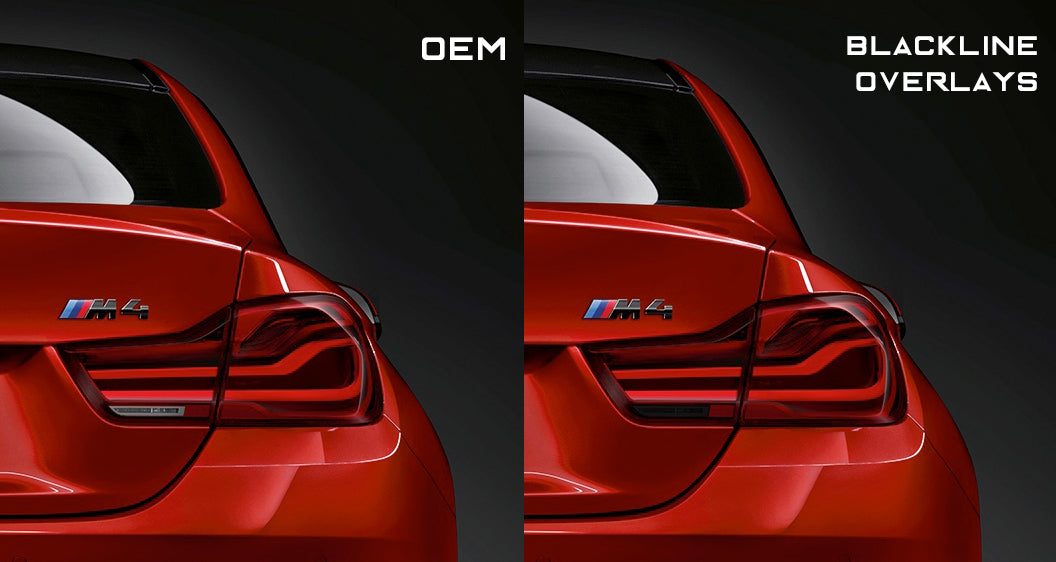 Goldenwrench Supply BMW 4 Series M4 2017+ (F32/F82 LCI) BLACKLINE Taillight Overlay Kit