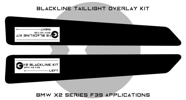 Goldenwrench Supply BMW X2 Series 2019+ (F39) BLACKLINE Taillight Overlay Kit