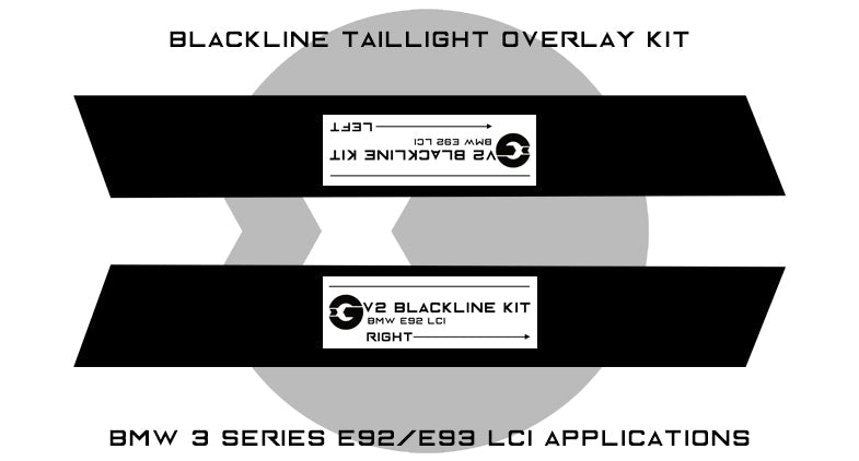 Goldenwrench Supply BMW 3 Series M3 2011-2013 (E92/E93 LCI) BLACKLINE Taillight Overlay Kit