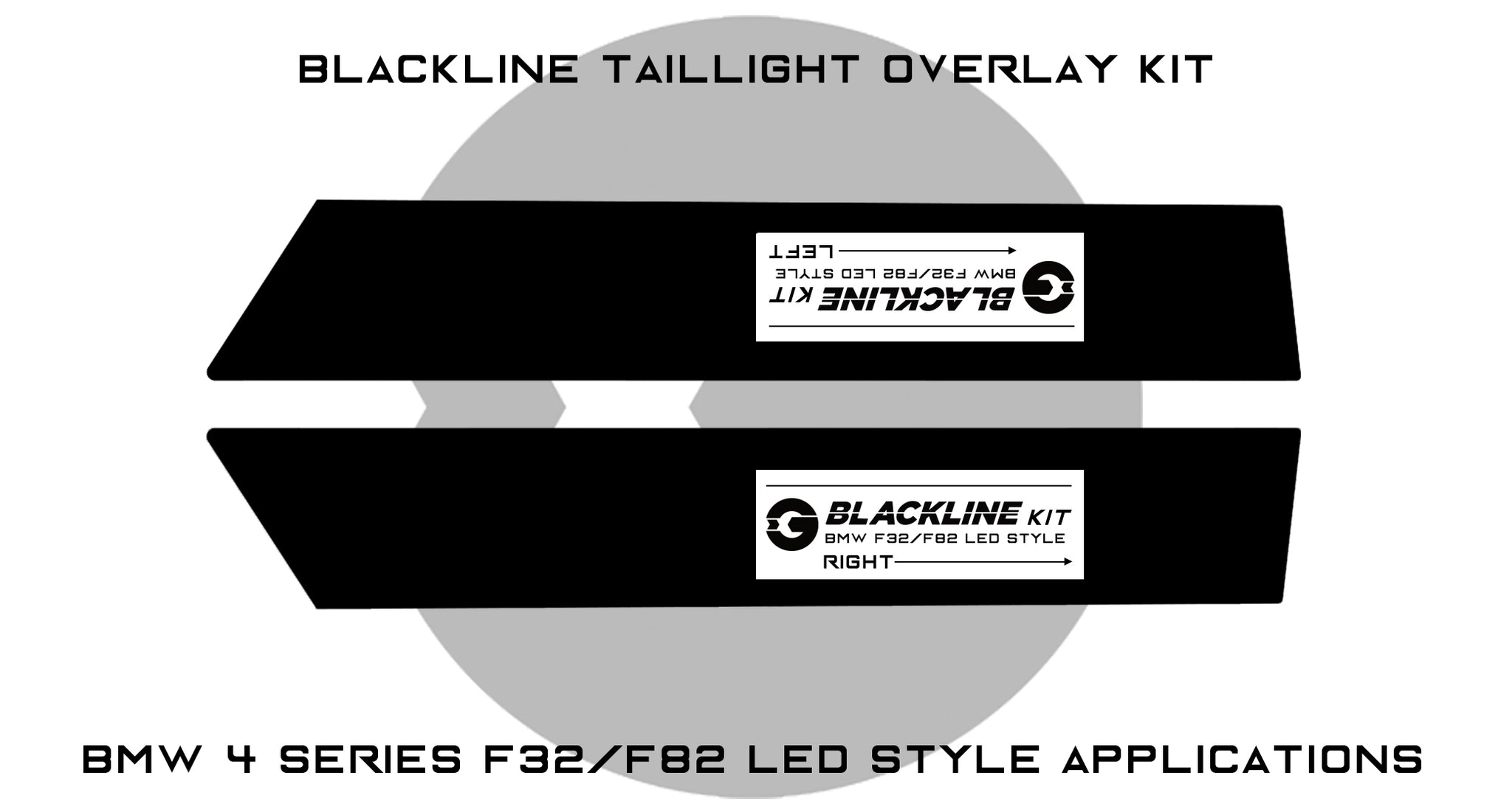 Goldenwrench Supply BMW 4 Series (F32/F82 OLED LED Styled Taillights) BLACKLINE Taillight Overlay Kit