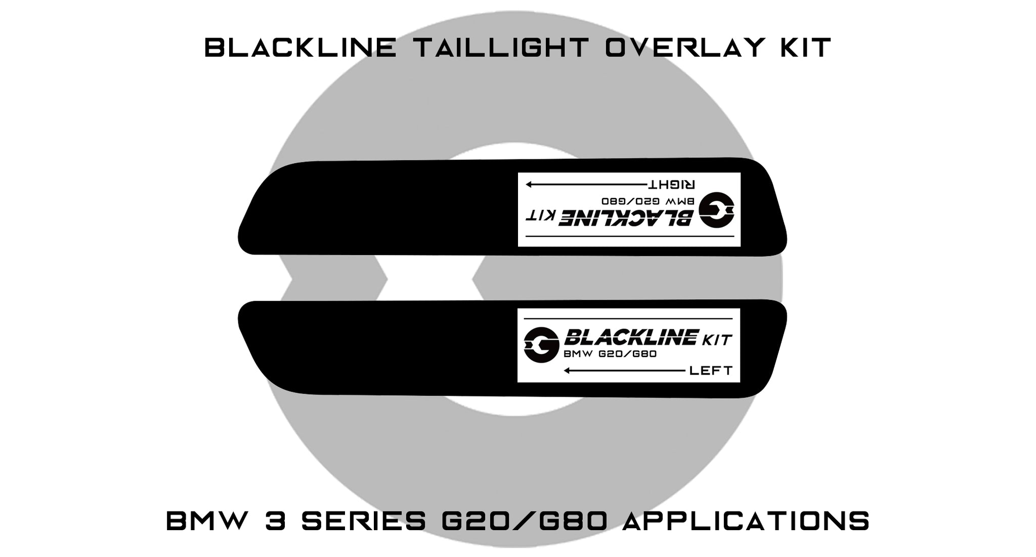 Goldenwrench Supply BMW 3 Series M3 Competition 2021+ (G20/G80 Pre LCI) BLACKLINE Taillight Overlay Kit
