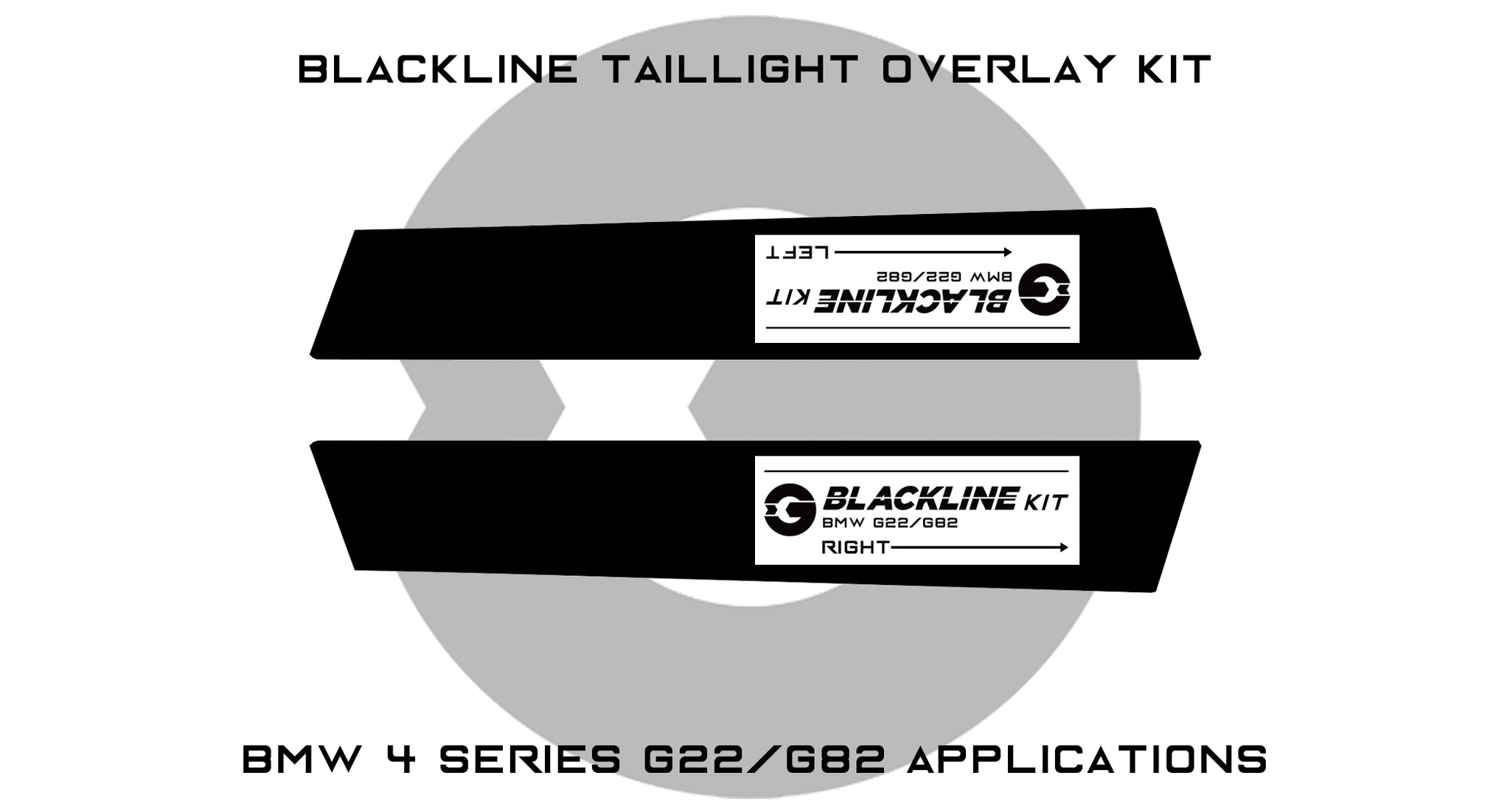 Goldenwrench Supply BMW 4 Series M4 Competition 2021+ (G22/G82 Pre LCI) BLACKLINE Taillight Overlay Kit