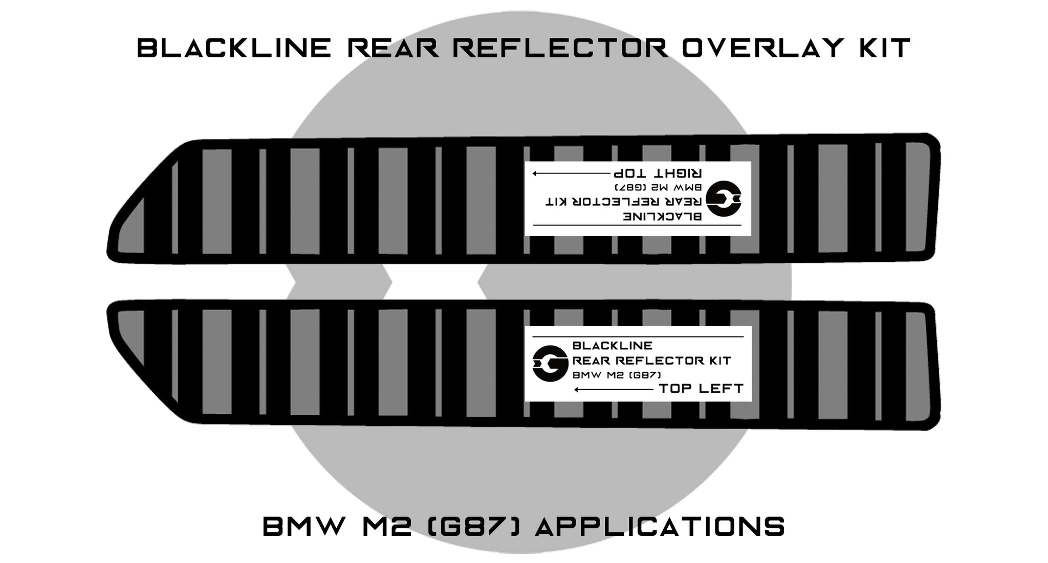 Goldenwrench Supply BMW M2 2023+ (G87) BLACKLINE Rear Reflector Overlay Kit