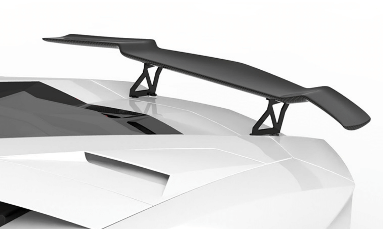 1016 Industries Lamborghini Aventador LP740 Rear Wing Stands and Carbon Base (Twill Carbon)