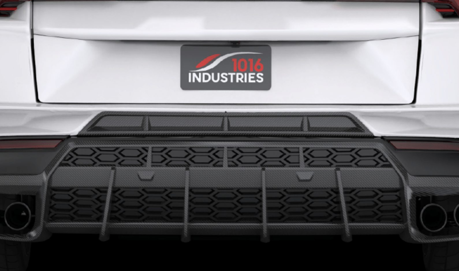1016 Industries Lamborghini Urus Performante Rear Bumper Inserts (Twill Carbon)