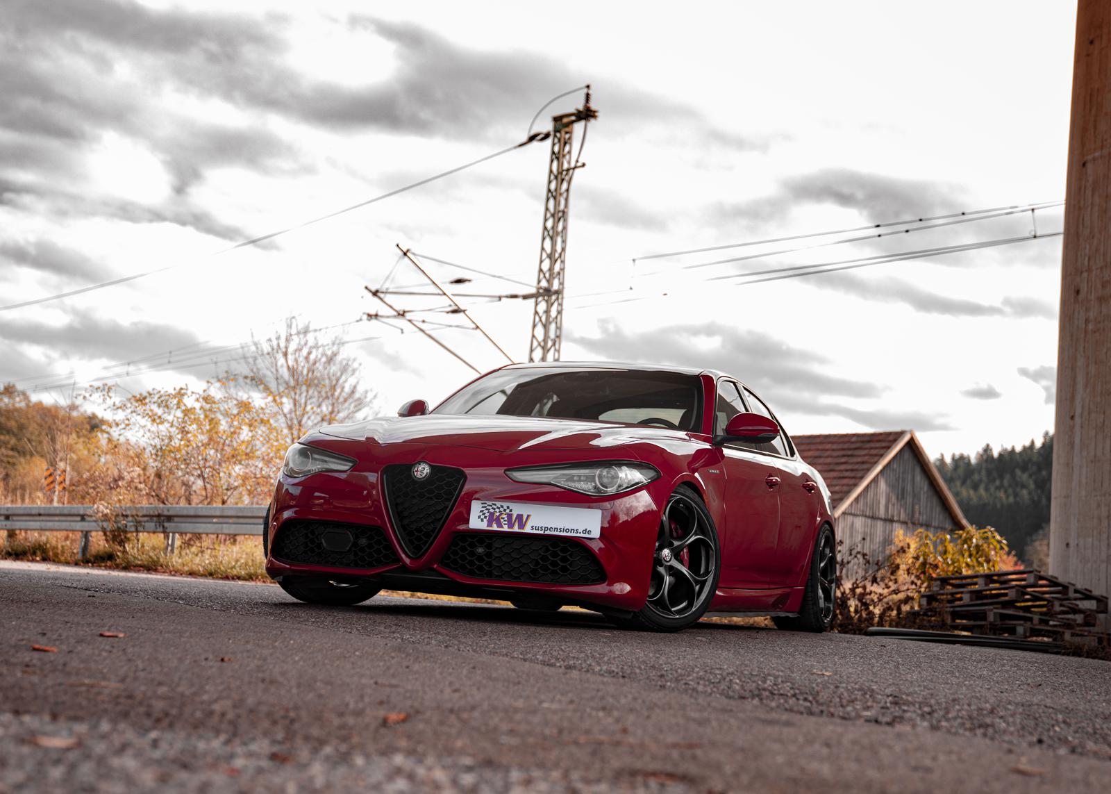 KW Coilover suspension V3 inox (incl. deactivation for electronic dampers) ALFA ROMEO GIULIA (952_) 10/2015- (35215030)