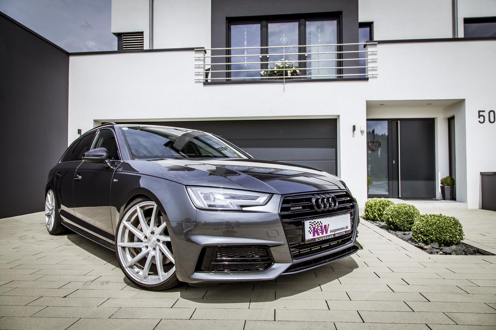 KW Height Adjustable Springs Kit (Lowering springs) AUDI A4 (8W2, 8WC, B9) 05/2015- (253100BL)