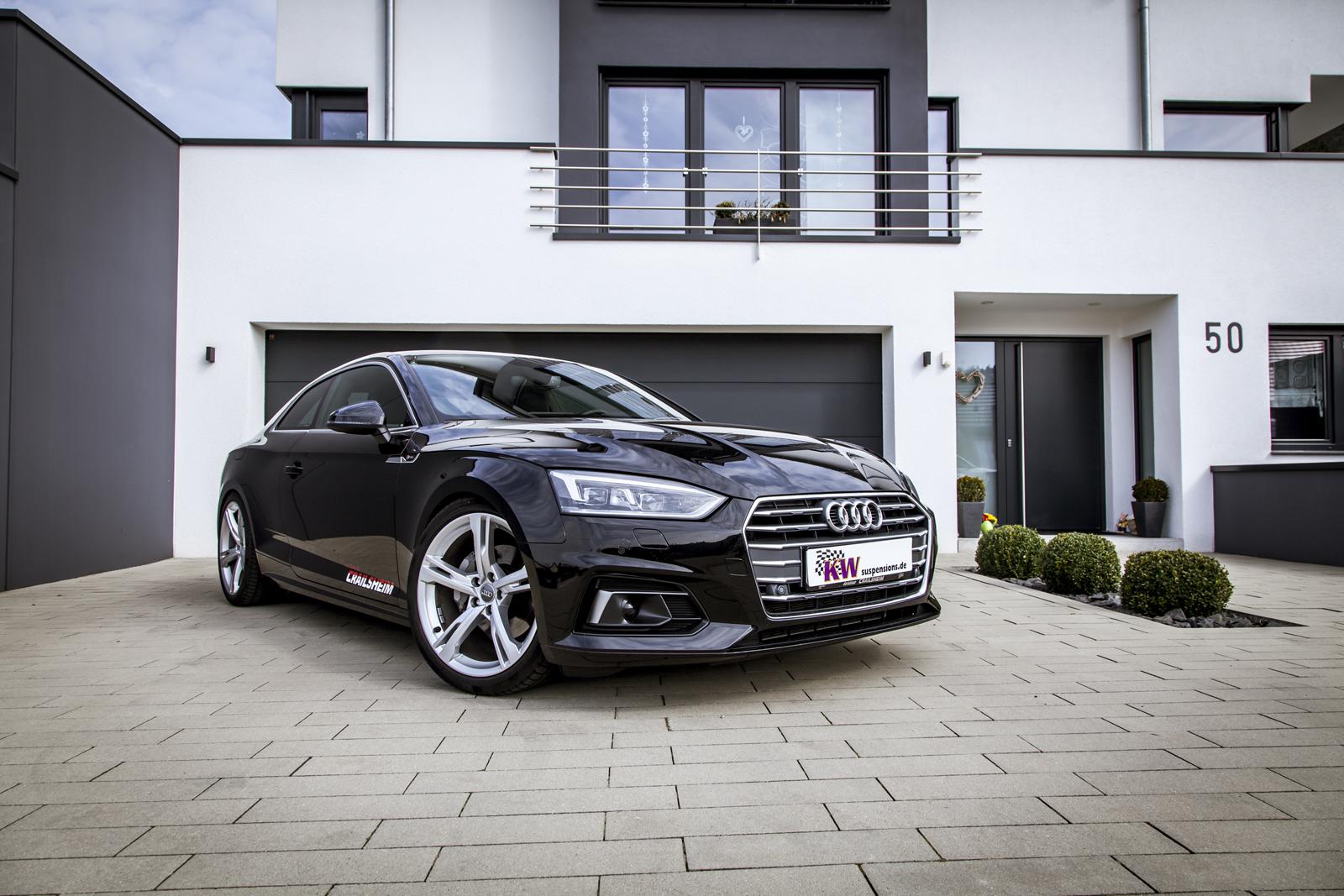 KW Coilover suspension V1 inox (incl. deactivation for electronic dampers) AUDI A4 (8W2, 8WC, B9) 05/2015- (102100AQ)