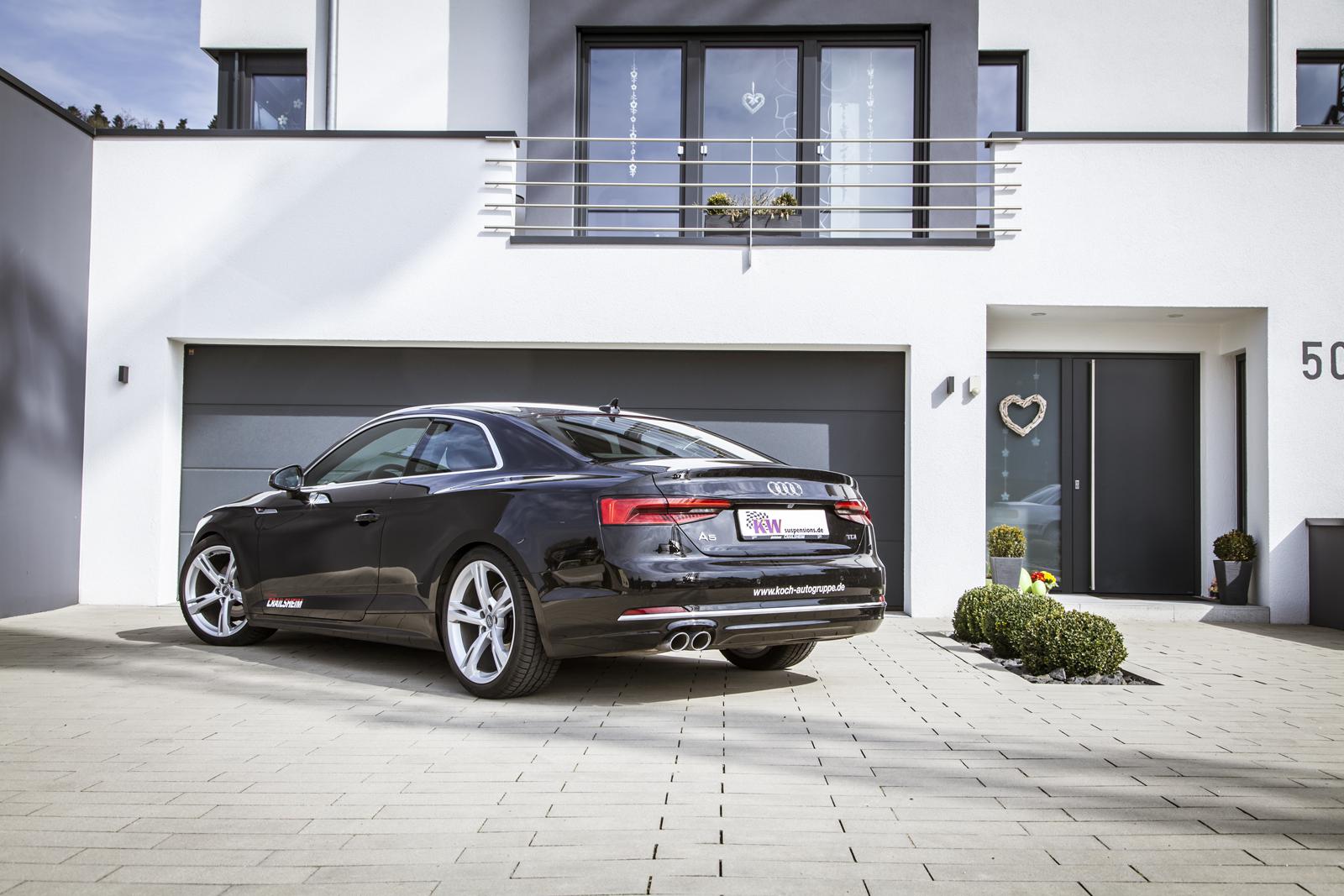 KW Coilover suspension V1 inox (incl. deactivation for electronic dampers) AUDI A4 (8W2, 8WC, B9) 05/2015- (102100AQ)