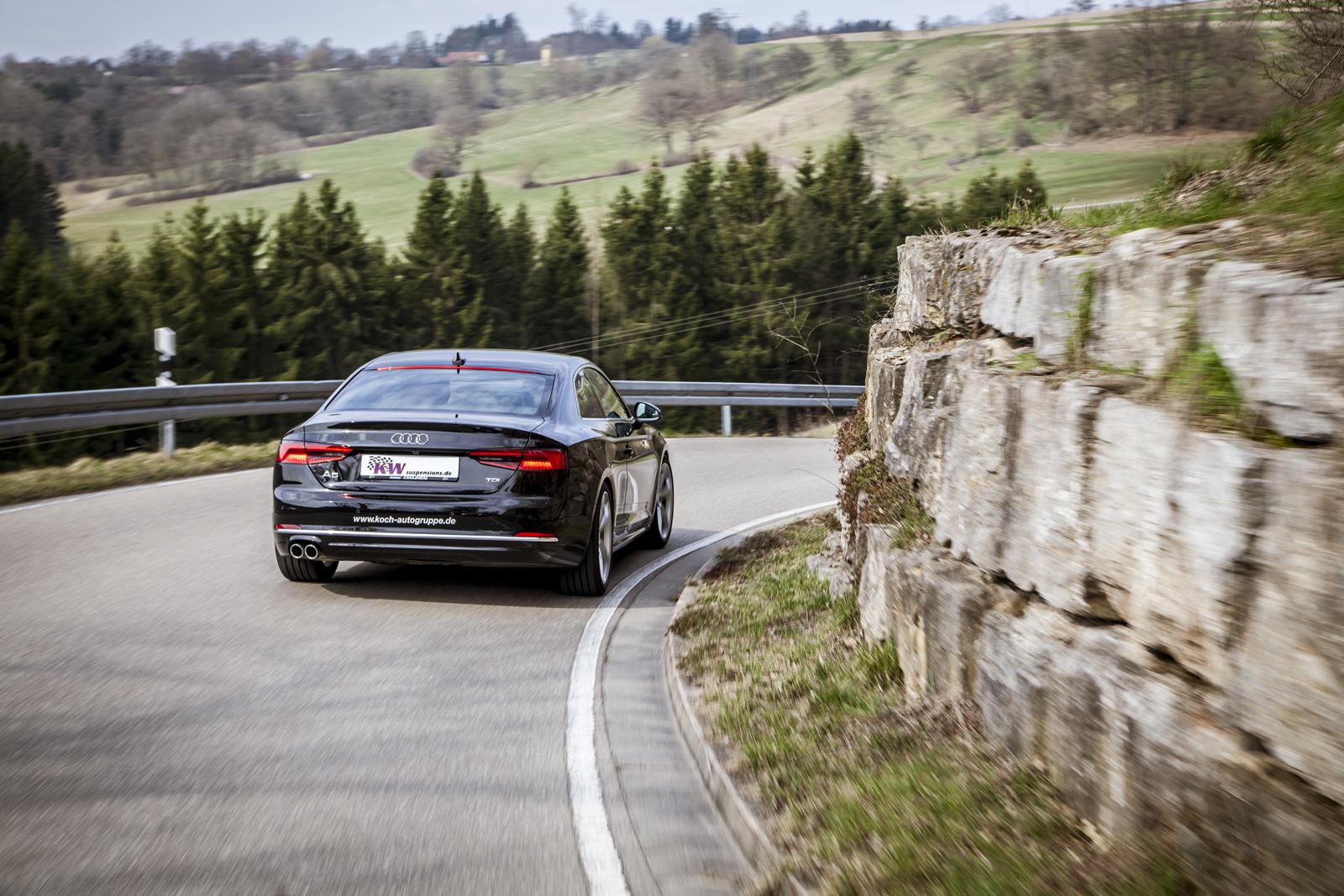 KW Coilover suspension V3 inox (incl. deactivation for electronic dampers) AUDI A4 (8W2, 8WC, B9) 05/2015- (352100BJ)