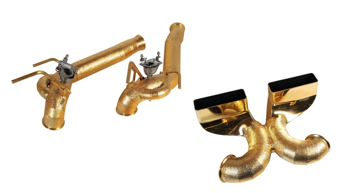 Ferrari Daytona SP3 | Novitec Power Optimized Exhaust System With Flap-Regulation With High-Temperature Heat Protection And Gold-Plated With 999 Fine Gold