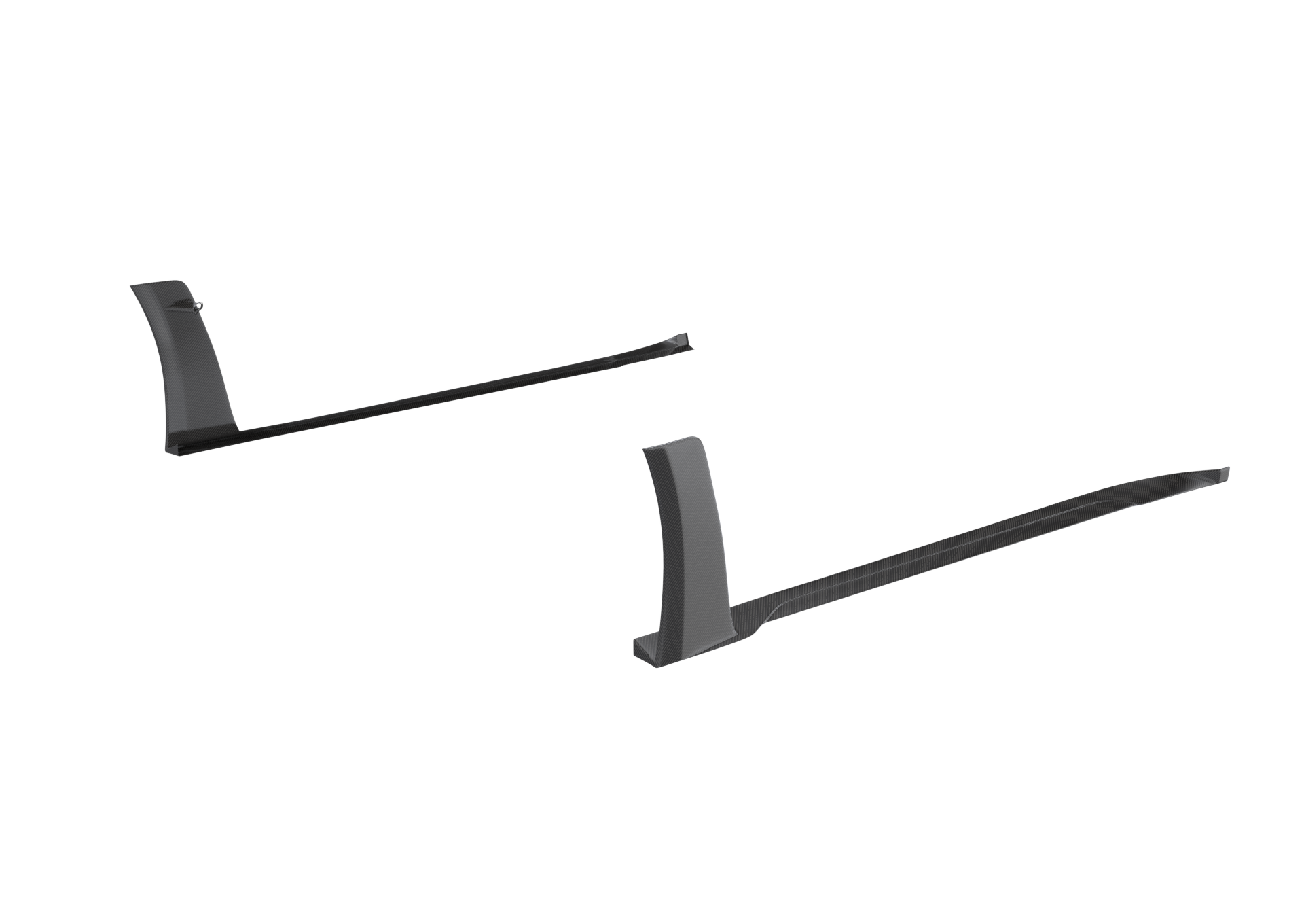 PORSCHE 992 GT3RS CARBON FIBER SIDE SKIRTS WITH UPRIGHTS