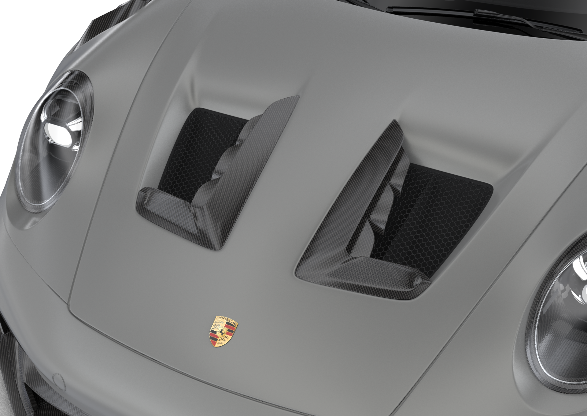1016 industries PORSCHE 992 GT3RS CARBON FIBER HOOD LOUVERS