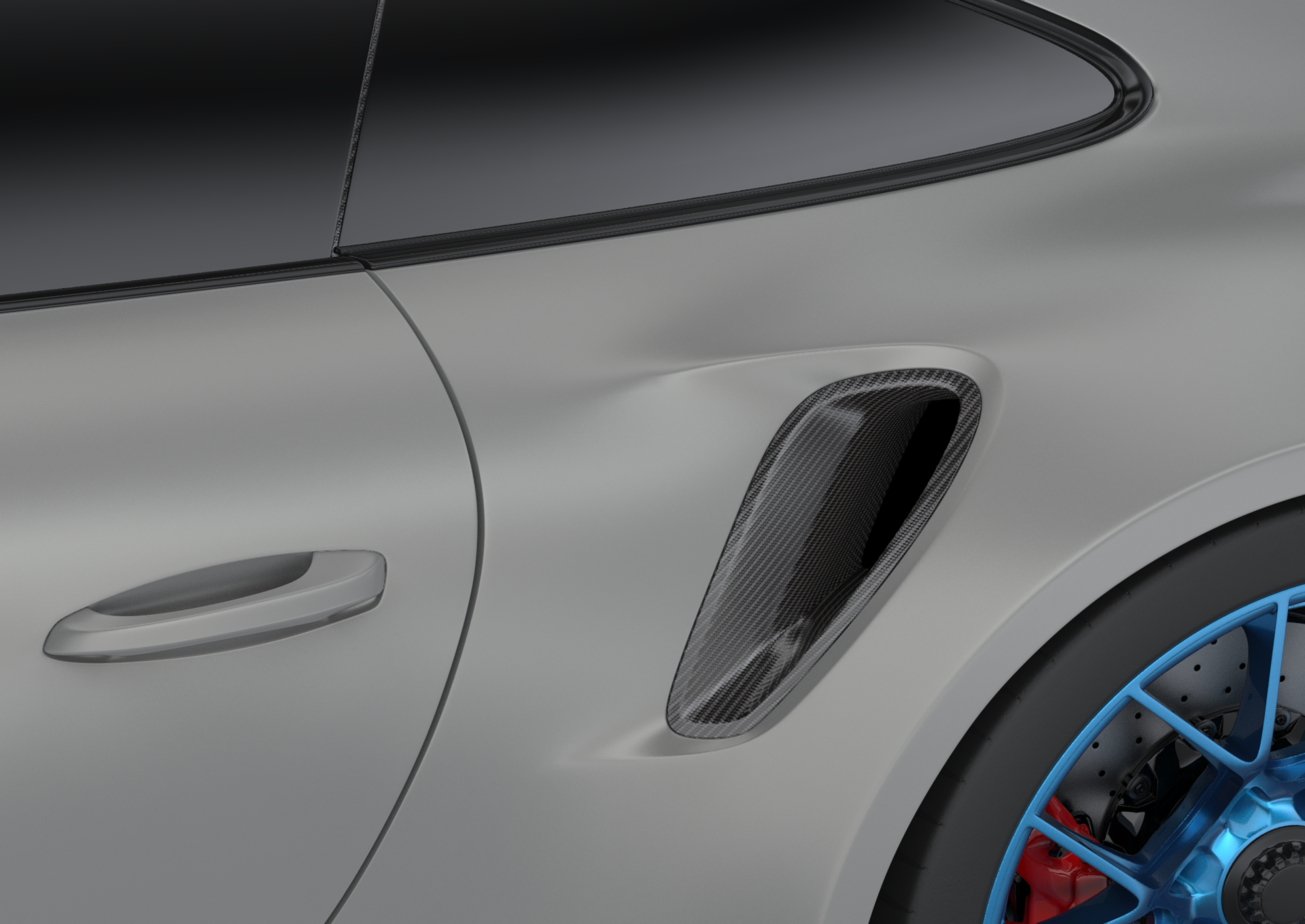 1016 industries PORSCHE 992 GT3RS CARBON FIBER SIDE INTAKES