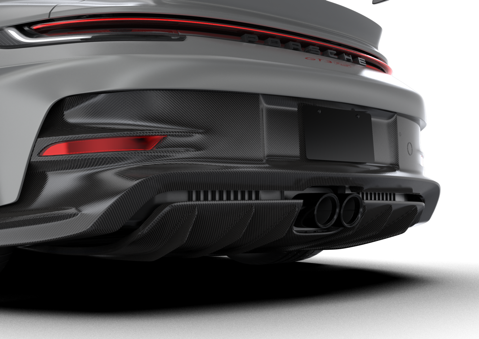 1016 industries PORSCHE 992 GT3RS CARBON FIBER LOWER DIFFUSER