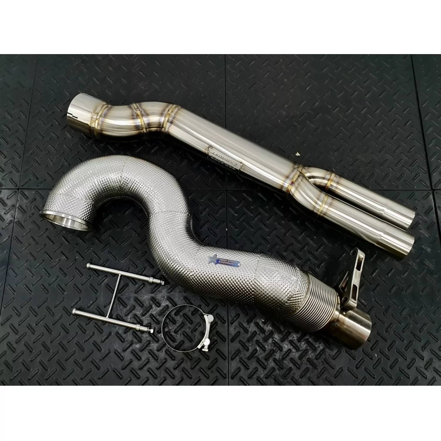 Redstar Stainless Steel Centre Resonator Delete - Audi RSQ8/SQ7/SQ8, Bentley Bentayga, Porsche Cayenne S V8/Turbo/GTS