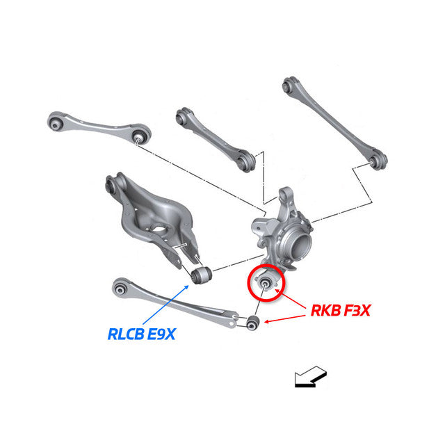 SPL BMW F2X / F3X Rear Spherical Knuckle Bushings