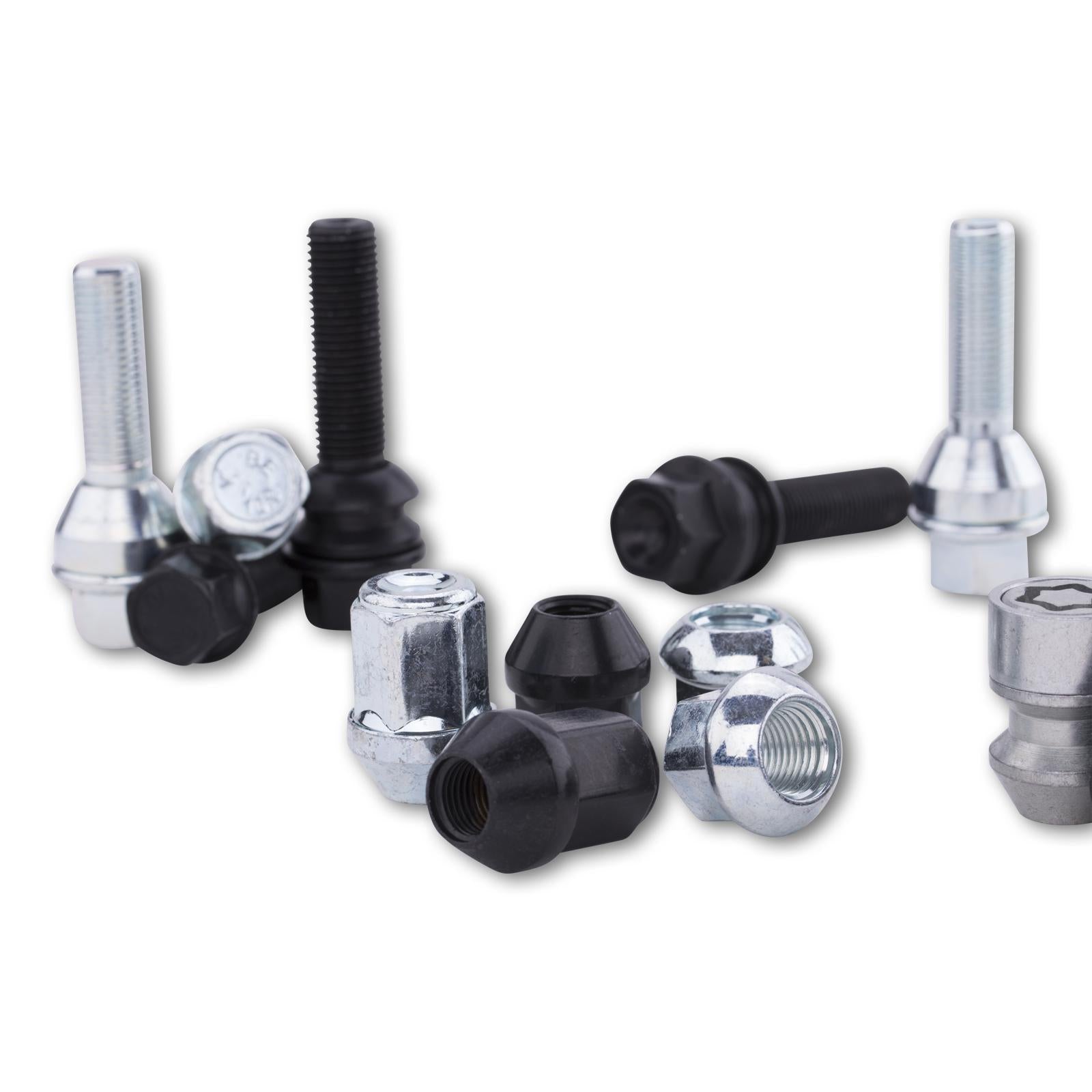 ST Wheel nut anti-theft-protection M14x2.0 taper closed WS 19 silver (2 nuts + key