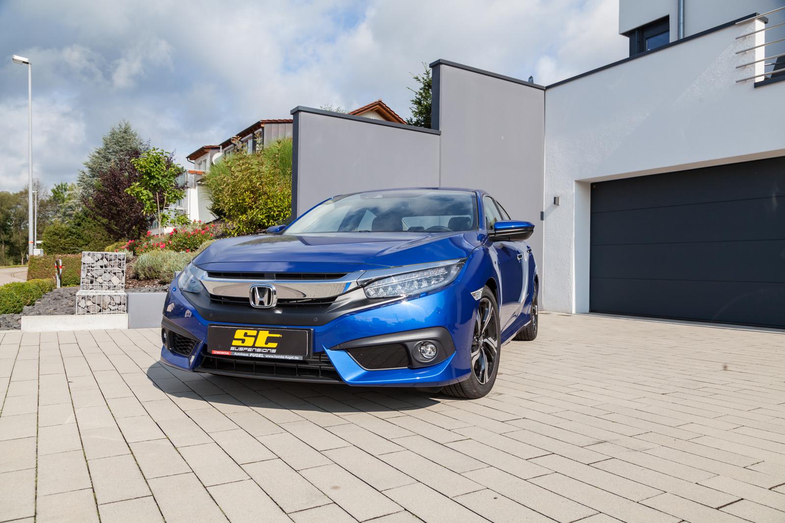 ST Coilovers ST XTA galvanized steel (adjustable damping with top mounts) HONDA CIVIC X Saloon (FC_) 09/2015-