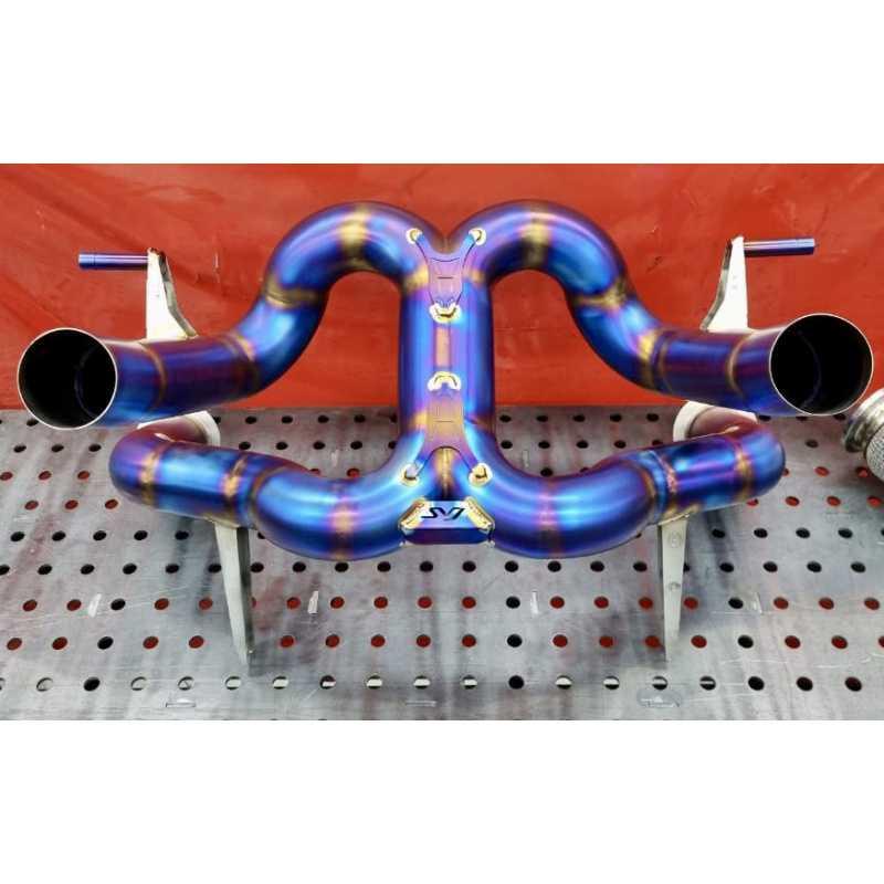 Redstar Stainless Steel (Heat Shielded) High Frequency Exhaust for Lamborghini Aventador SVJ