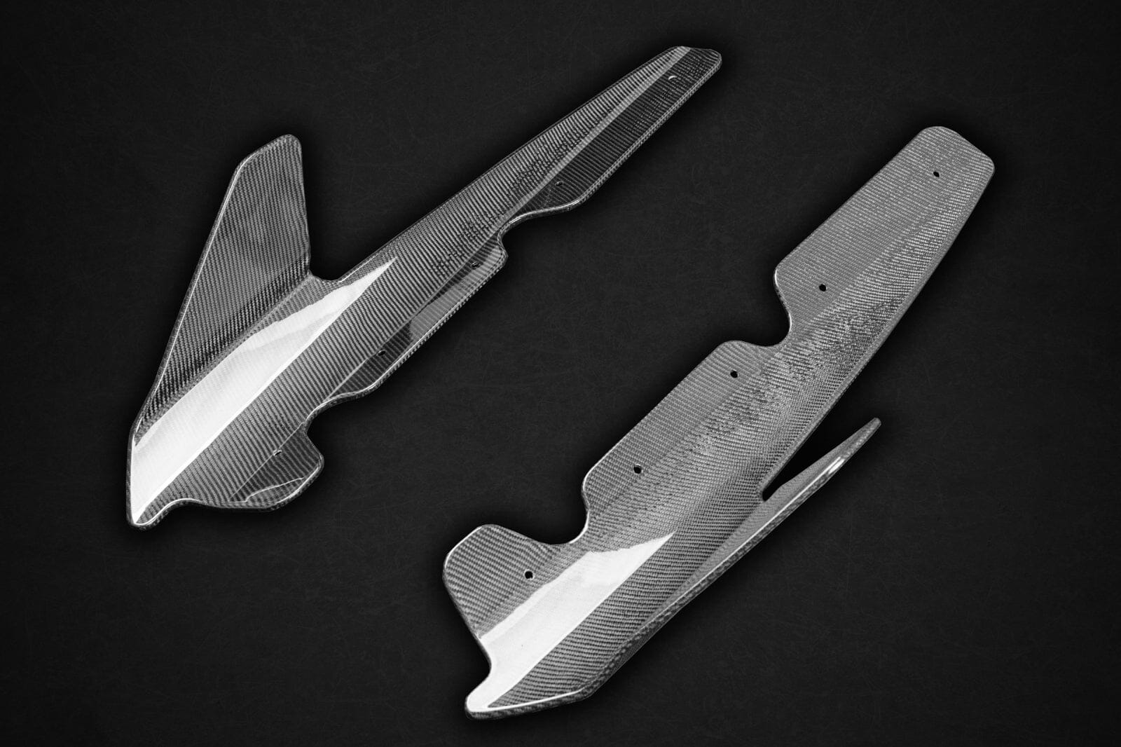 Capristo Carbon Fibre Side Fins To Suit Audi R8 4S PA (Post-Facelift) - 02AU00810012KG