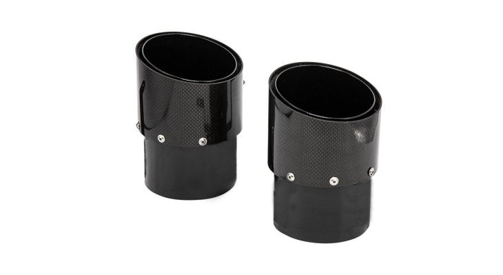 Novitec Maserati MC20 | Carbon - Stainless Steel Tailpipes (Gold Plated Carbon Matte Cover)