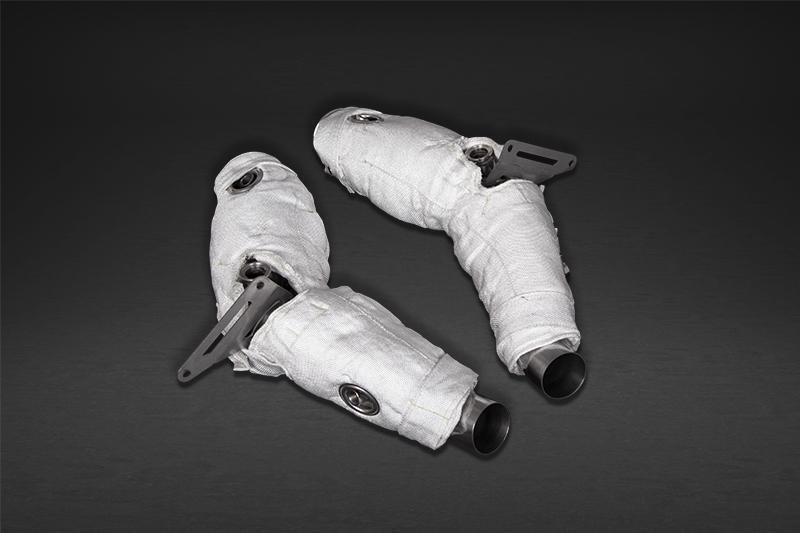 Ferrari F8 Capristo Catalytic Converters To Suit Cat Replacement Pipes (Including Heat Protection) - 02FE12303010
