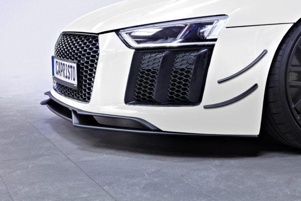 Capristo Carbon Fibre Front Spoiler and Front Fins Set To Suit Audi R8 (Gen2) - 10AU00810009KG