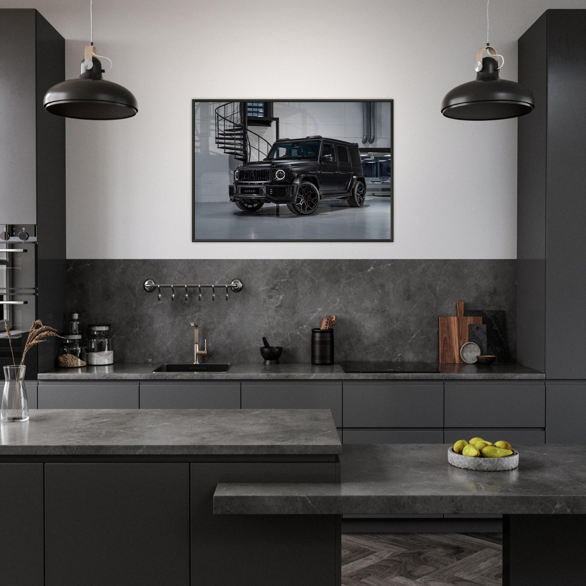 Premium Matte Paper Metal Framed Poster - Urban Forged Carbon G63
