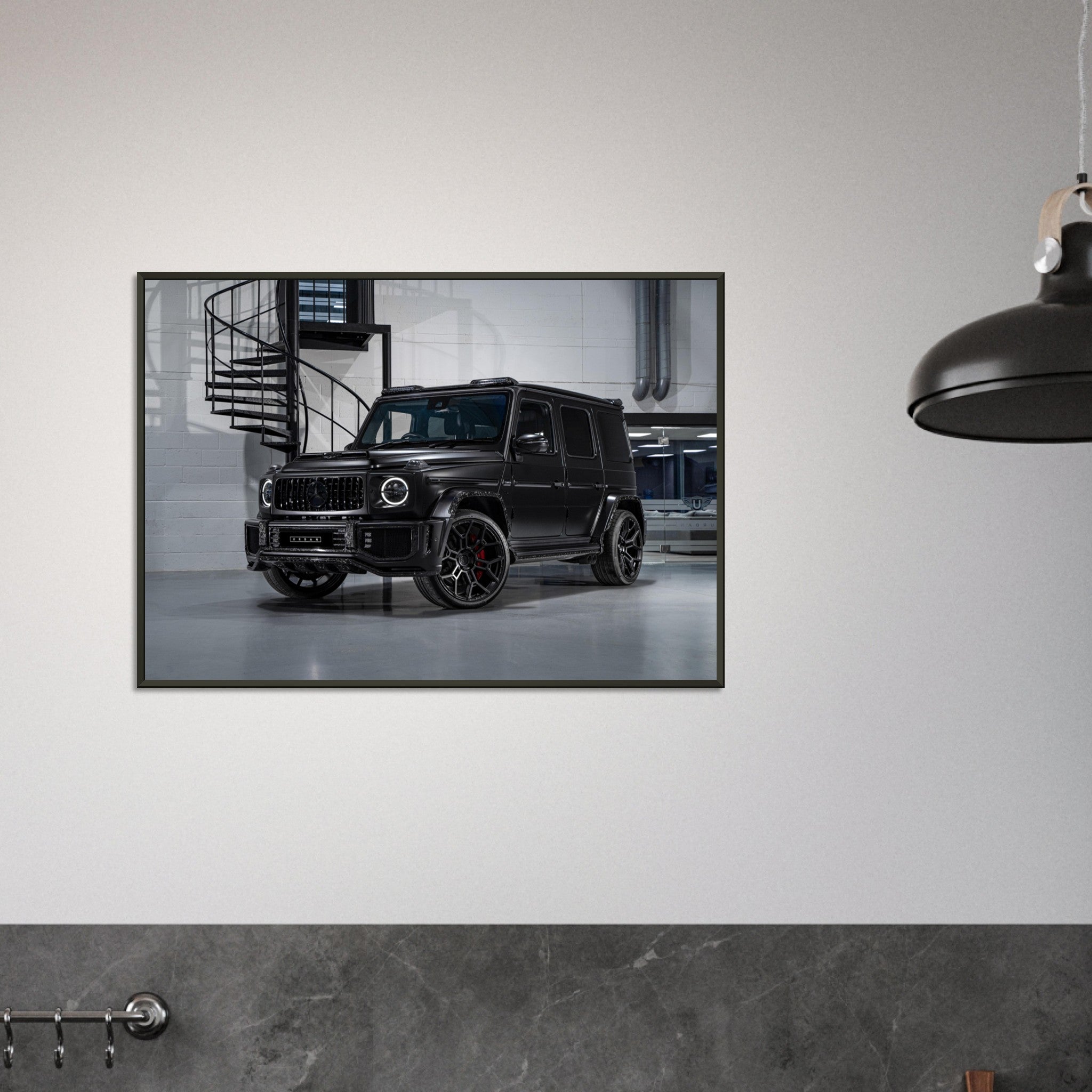 Premium Matte Paper Metal Framed Poster - Urban Forged Carbon G63